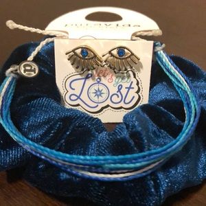 Pura Vida bracelet, earrings, and scrunchie set